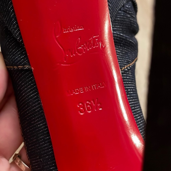 Louboutin Greissimo 140MM Denim - 36.5 - Picture 10 of 10